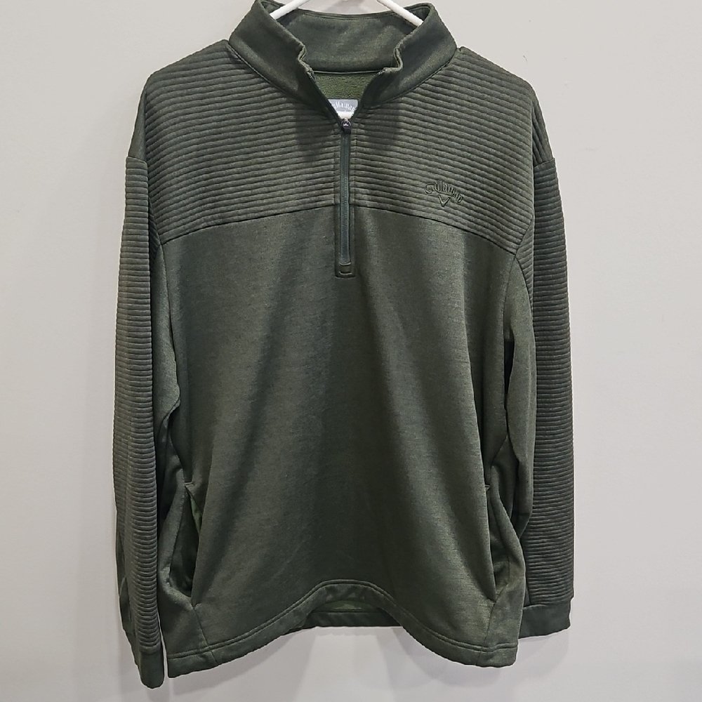 Callaway Men's Olive Zip-Up Sweater